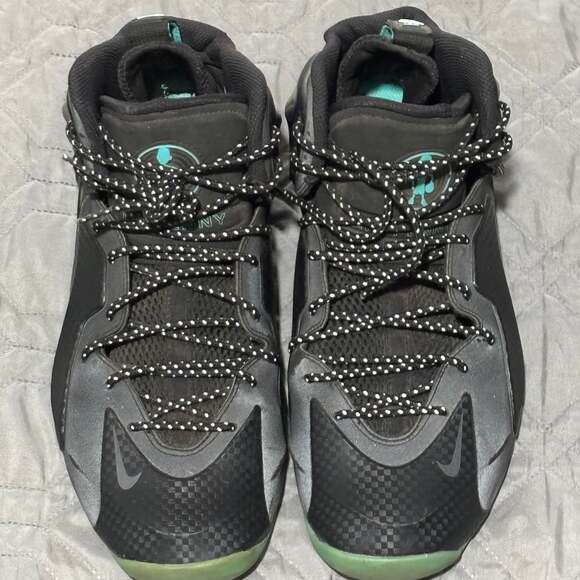 Nike Lil Penny Posite Black Hyper Jade 2014 Basketball Shoes - Picture 1 of 5